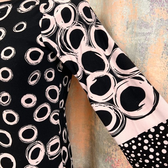 📌Beautiful Work to Weekend Bubble Design Shift Dress with 3/4 Sleeves - Picture 4 of 11